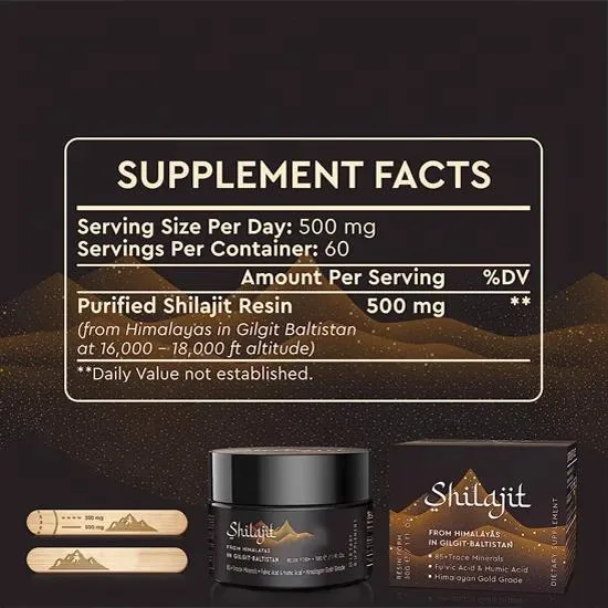 OEM verfügbar Kundenspezifische Label Shilajit Extrakt Shilajit Harz Pure Himalaya