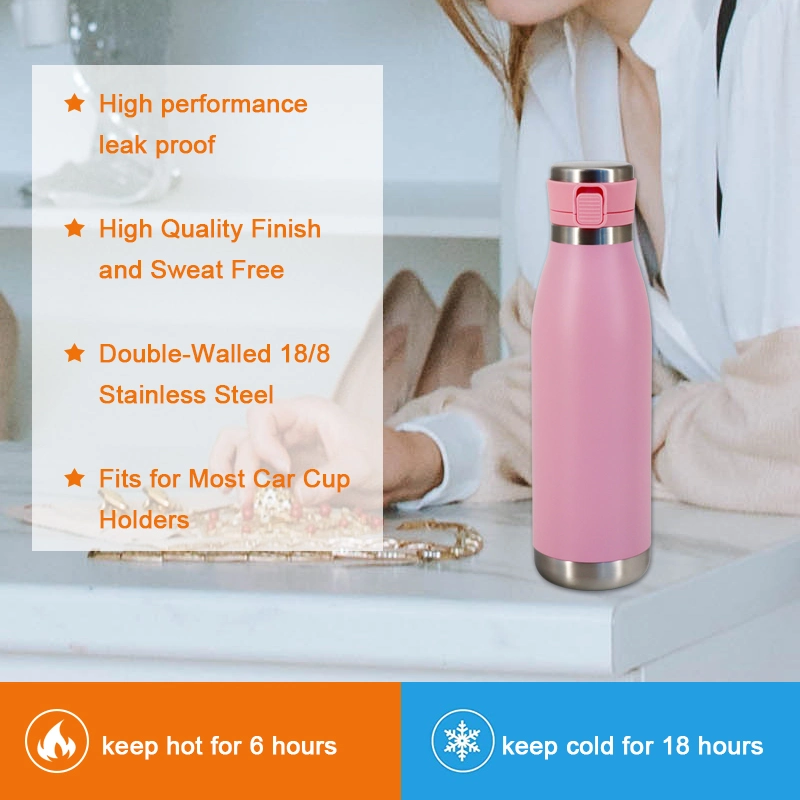 Stainless Steel Water Bottle Insulation Business Vacuum Flask with Two Mug Lid