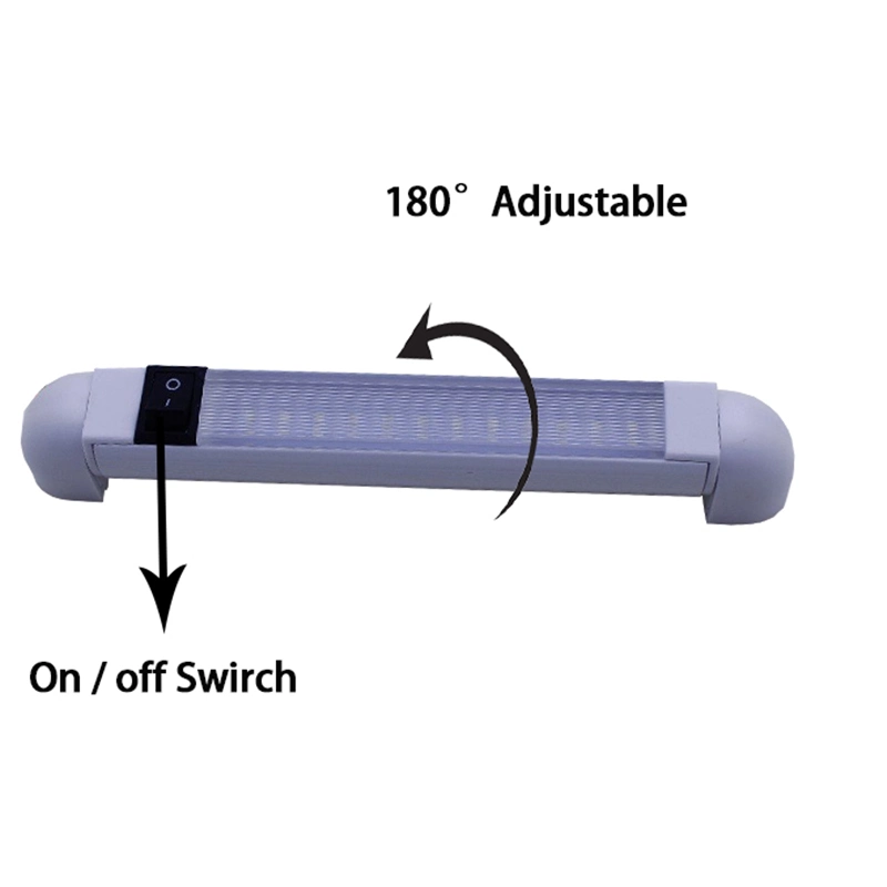 12V 6500K White Dimmable Boat Cabin Light Rotating Swivel Marine Strip Lighting Interior LED Light Bars