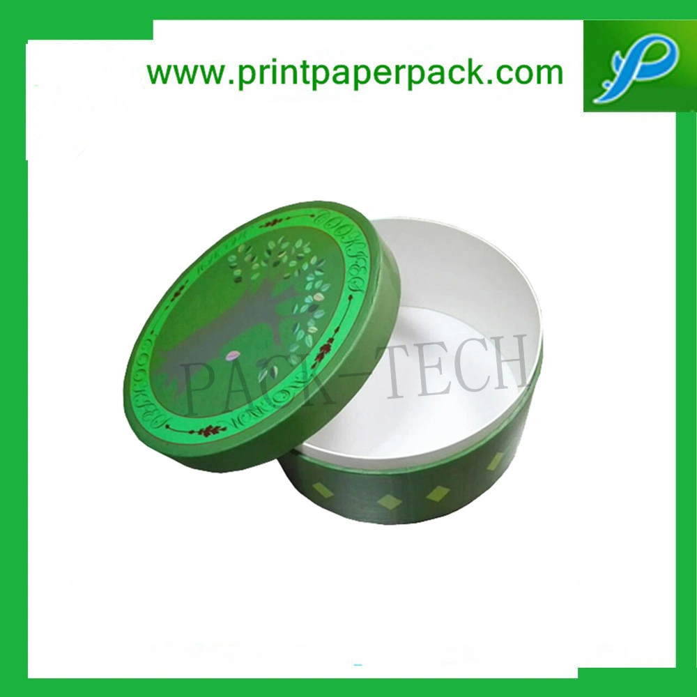 Custom Bespoke Logo Printed Round Shaped Flower Gift Box Jar Packaging Box