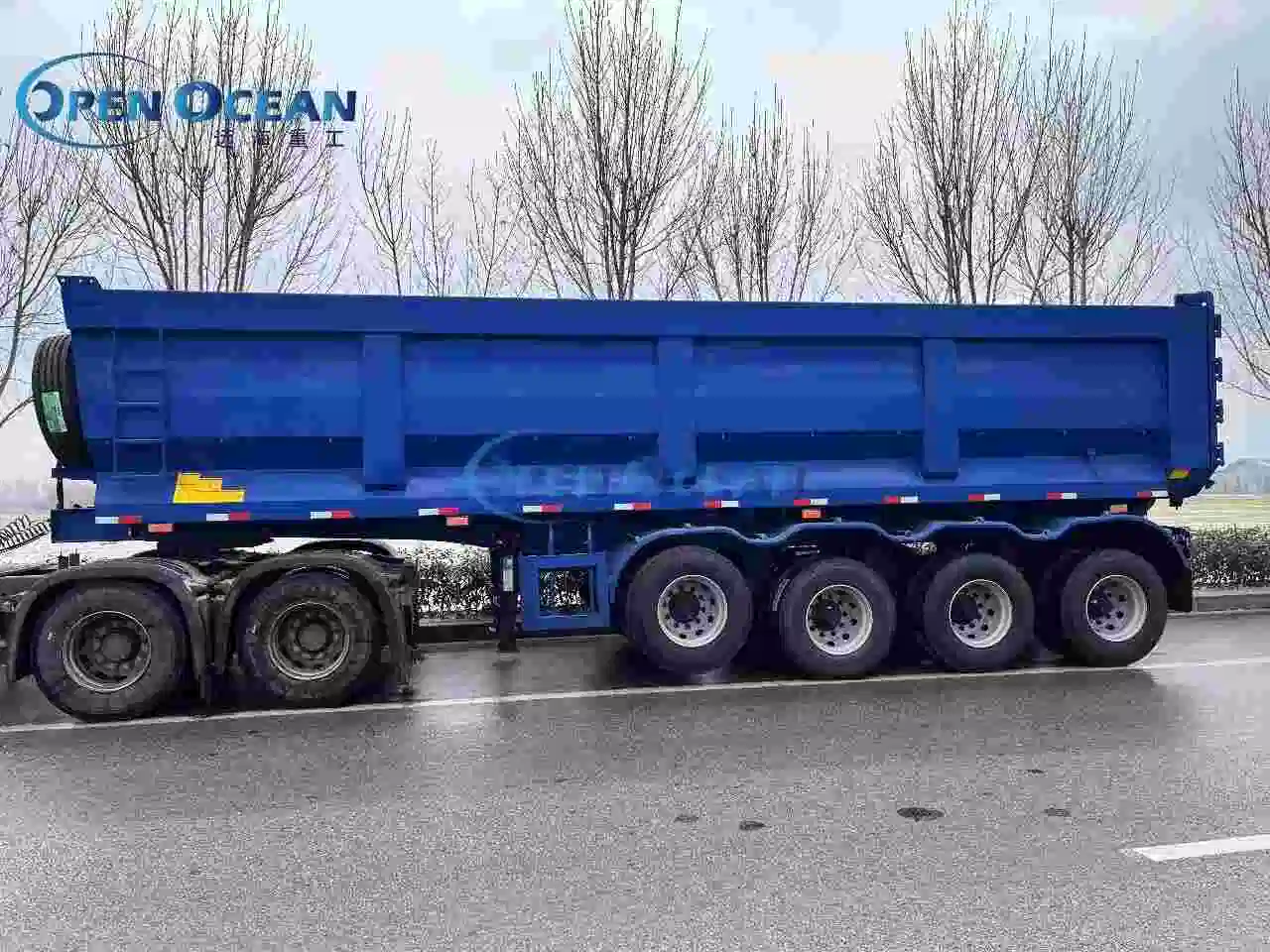 New Hydraulic Rear Dump Trailer 3 Axles Tipper Semi Truck Tipping Trailer for Sale