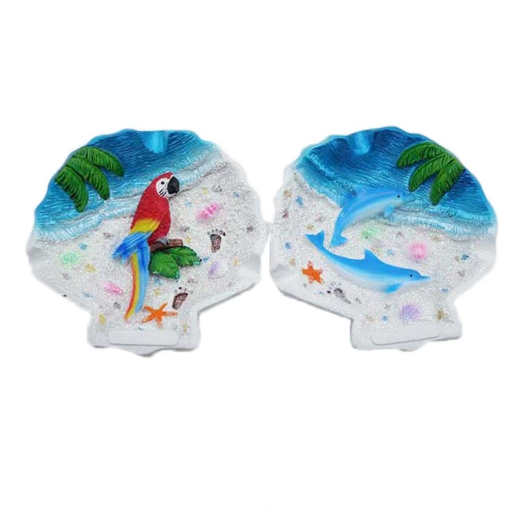 Custom Logo Resin Craft Seashell Ashtray