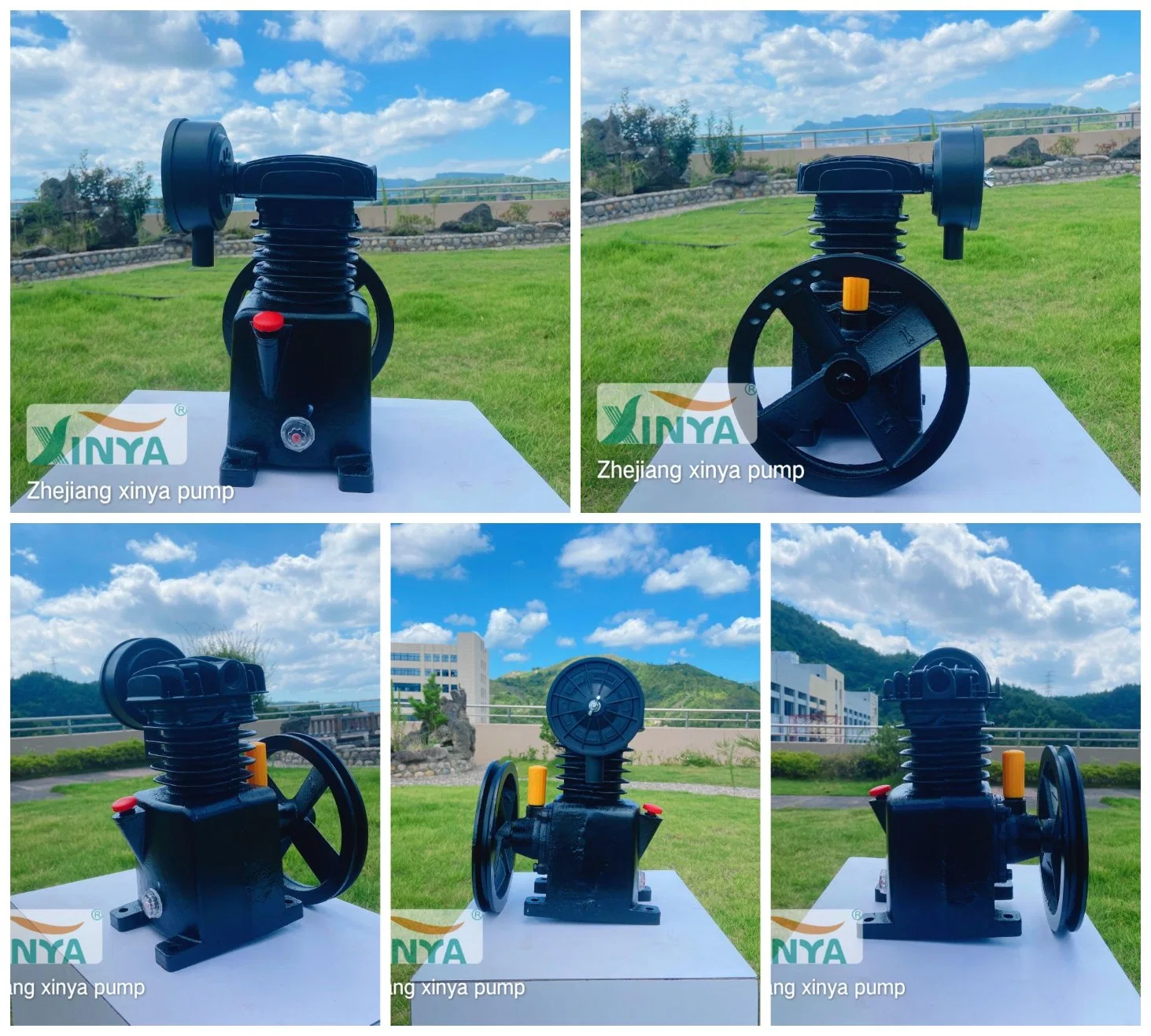 Xinya High Quality Air Pump Cylinder Z-1065 65mm Single Piston Air Compressor Pump Head 1HP 8br 115psi