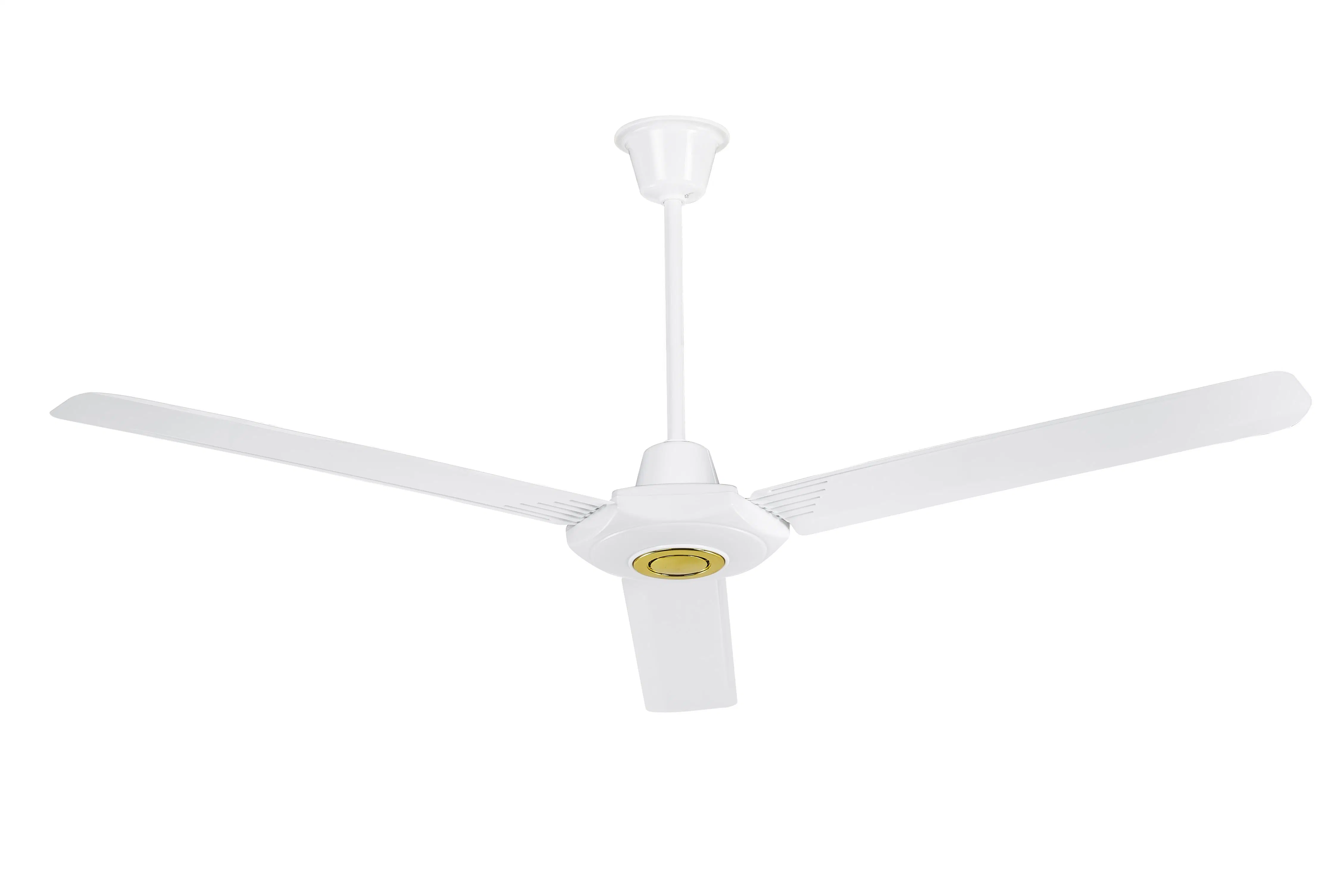 Acdc Solar 56 Inch Ceiling Installation Electric Industrial Ceiling Fan Electric Power Source Metal Blades Ventilation Air Cooling Fan