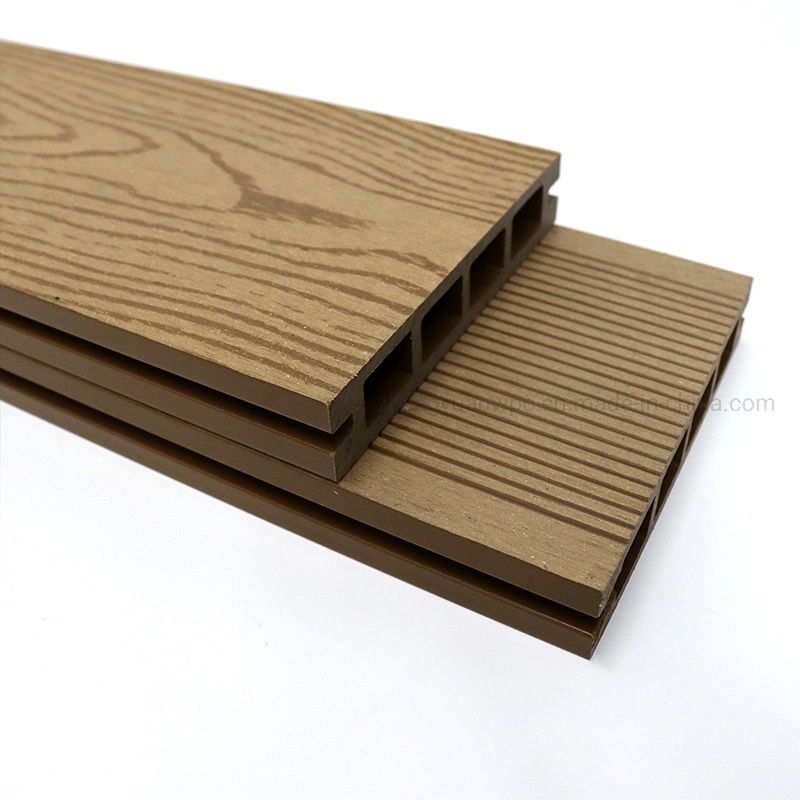 Ecológico antideslizante resistente al fuego retardante Grooved 3D Embossed de madera de plástico Tablero de tarimas compuesto con Reach / Informe CE para Natación Balcón en el patio de la piscina