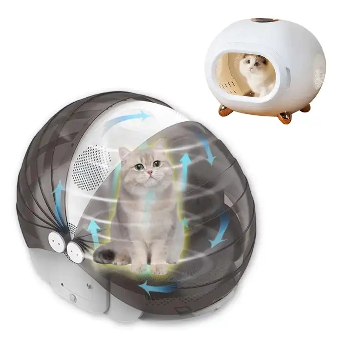 Ventilador plegable perro Gato Grooming temperatura ajustable cachorro Cabello automático Caja de secado de mascotas de 360 grados