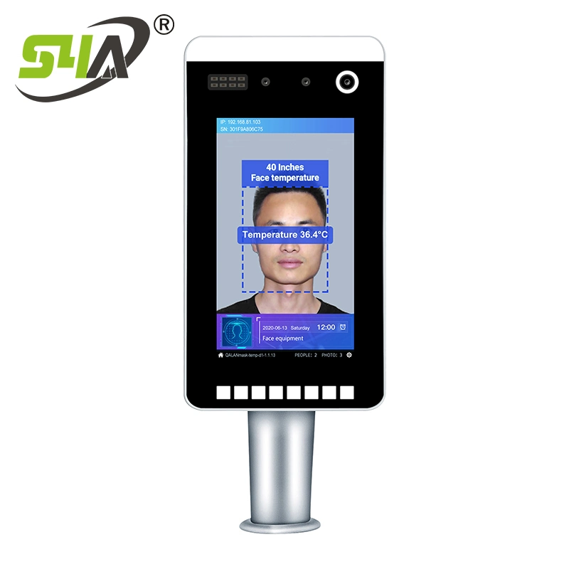 Medición de temperatura de reconocimiento facial System-Access Escáner Termómetro infrarrojo de temperatura de control de asistencia a todos en un controlador