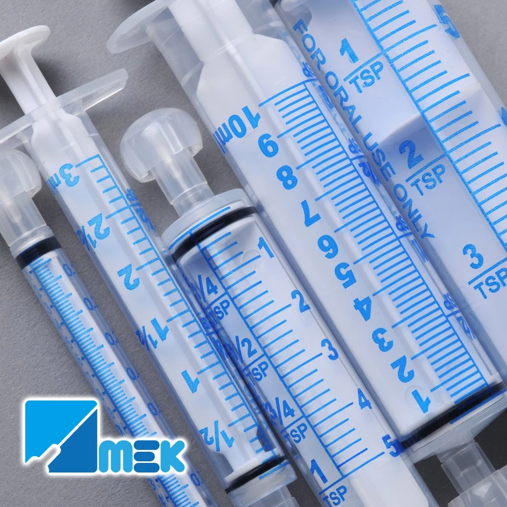 Disposable Oral Syringe for Feeding or Medicine Use Double Ring