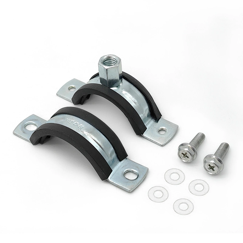 EPDM Pipe Clamp with Rubber Lined Split Two Screw