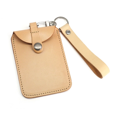 RFID Genuine Cow Leahter Hanging Credit Card Holder