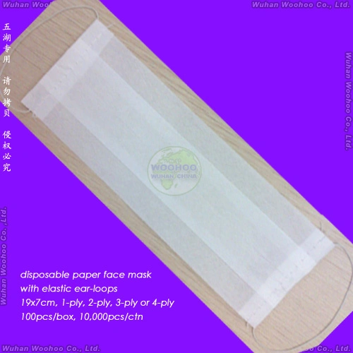 Nonwoven desechables Barba PP/anti-polvo libre/Prueba/1 telas de 2 pliegues 3 telas de 4 capas de máscara de papel con elástico Ear-Loop/Head-Loop para servicio de la industria de procesamiento de alimentos