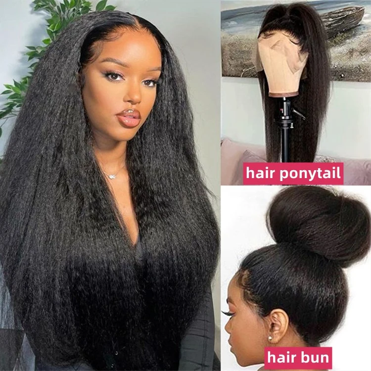 Straight Wig Frontal Lace Wigs Human Hair Full Lace Kinky Straight Wig