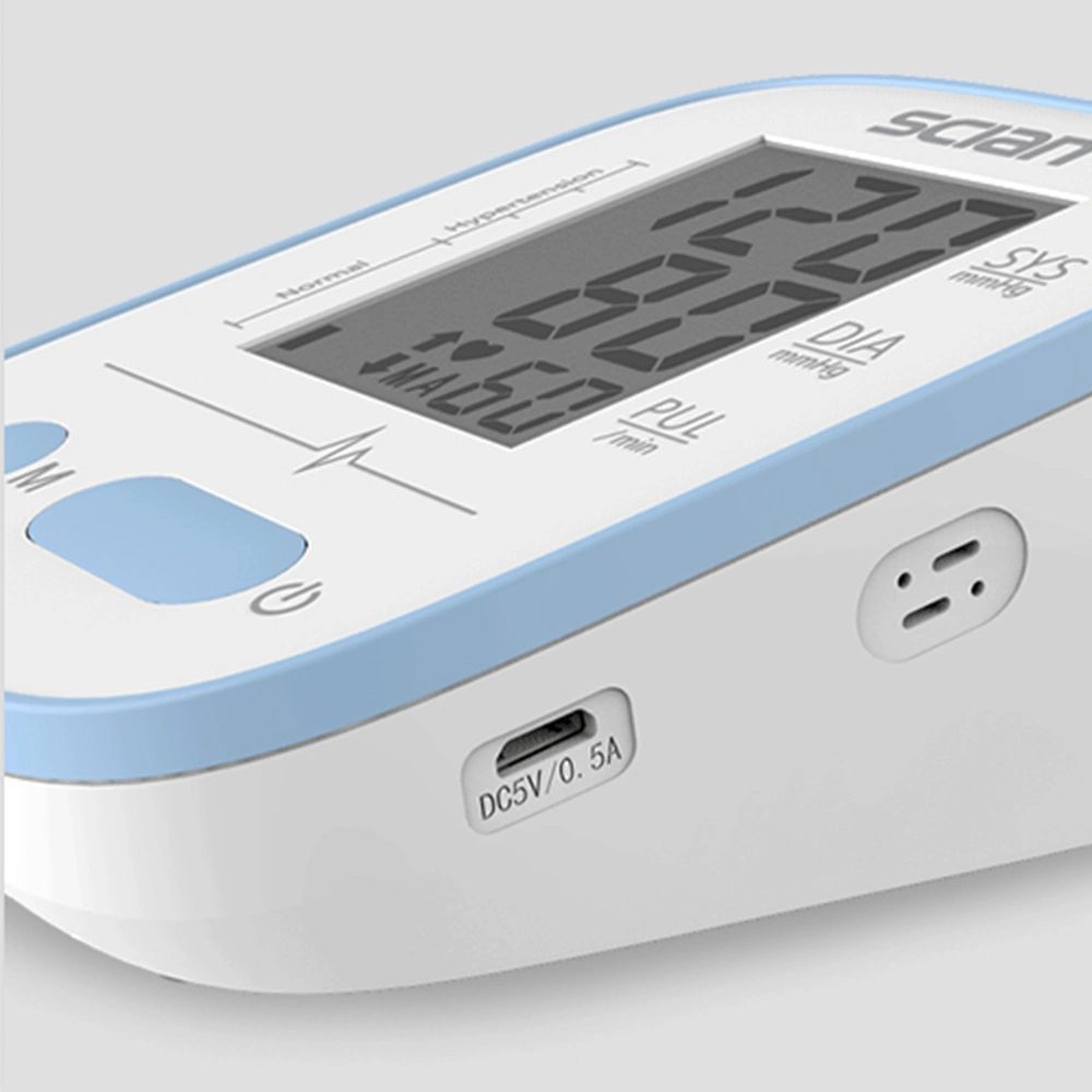 الاستخدام المنزلي بالجملة الإلكترونية ذراع علوي تلقائي ميني USB ذكي جهاز مراقبة ضغط الدم بالإصبع
