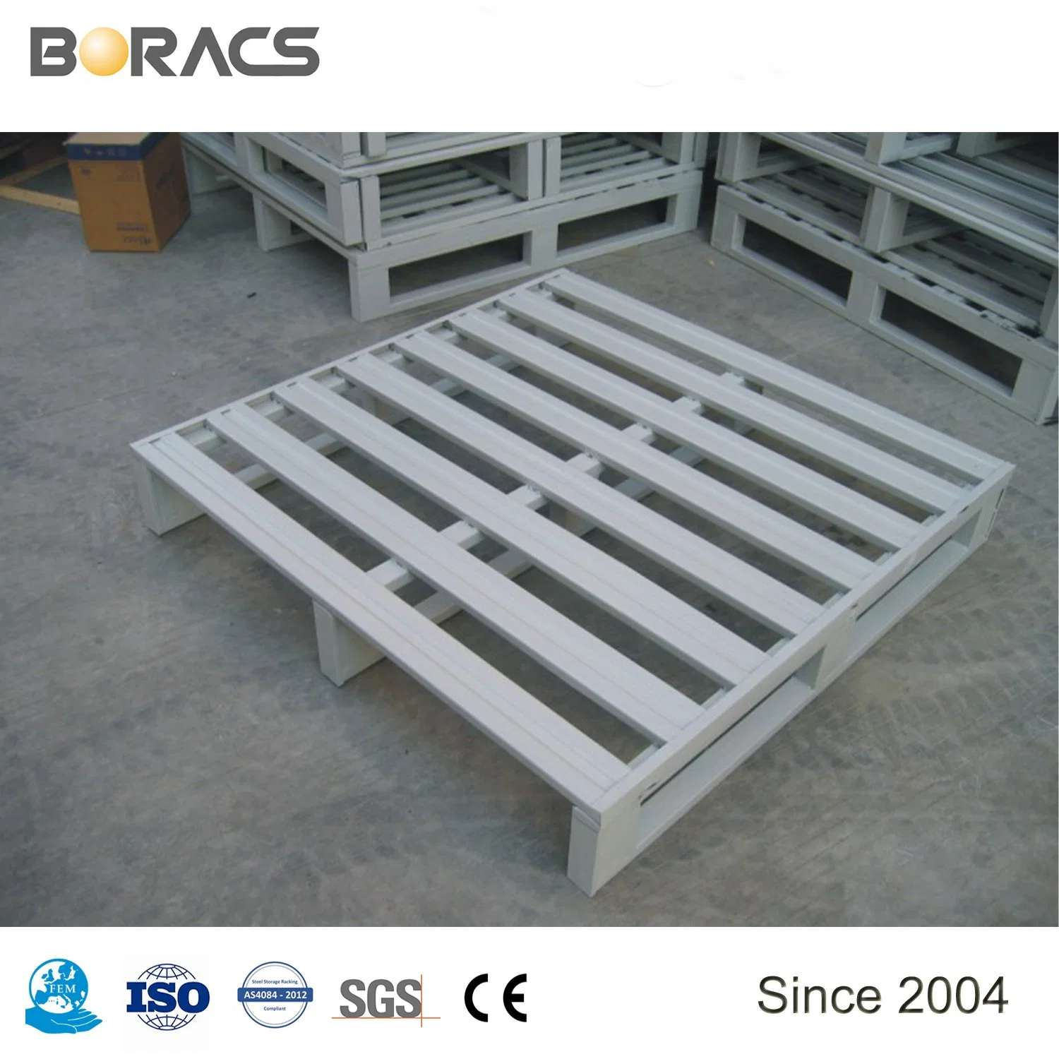 Hot Sale Logistics Metal Steel Pallet for Sale with 2 and 4 Way Forklift Entry