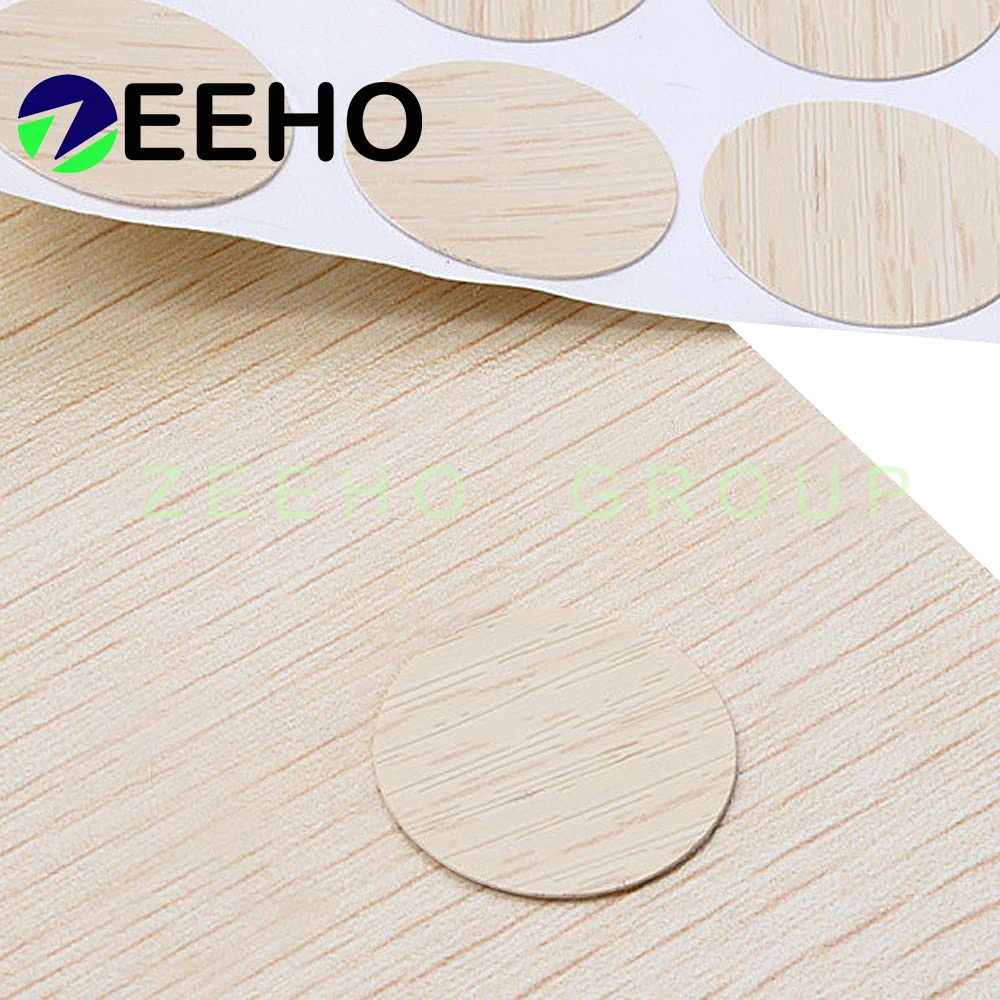 White Solid Oak Office Suit 0.47 Inch PVC Screw Cap Adhesive PVC Screw Cover Veneer Cabinet Screw Hole Covers Screw Fix