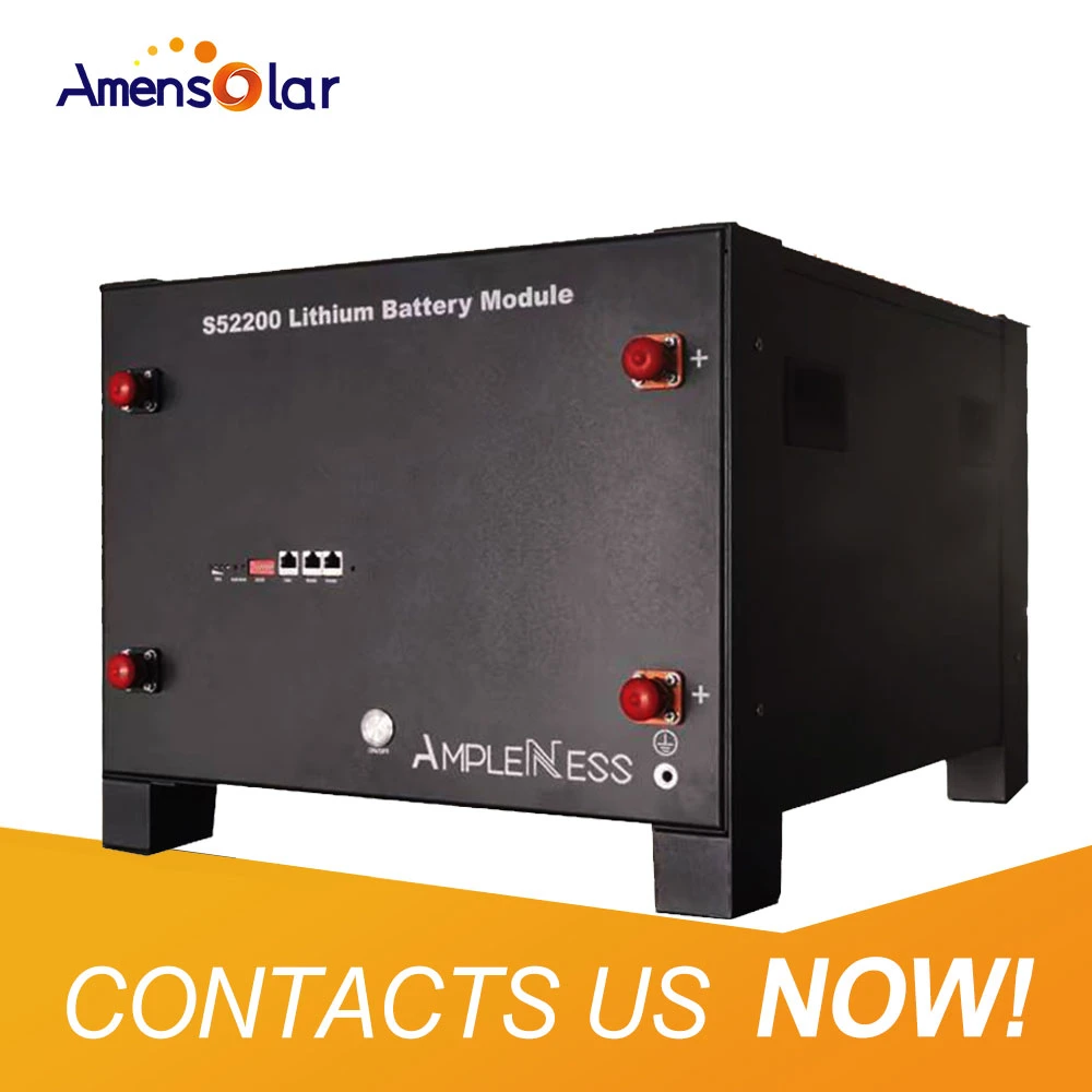 Ampleness LiFePO4 S52200 10kwh 48V 51.2V Low Voltage 200ah Residential Solar Battery Storage