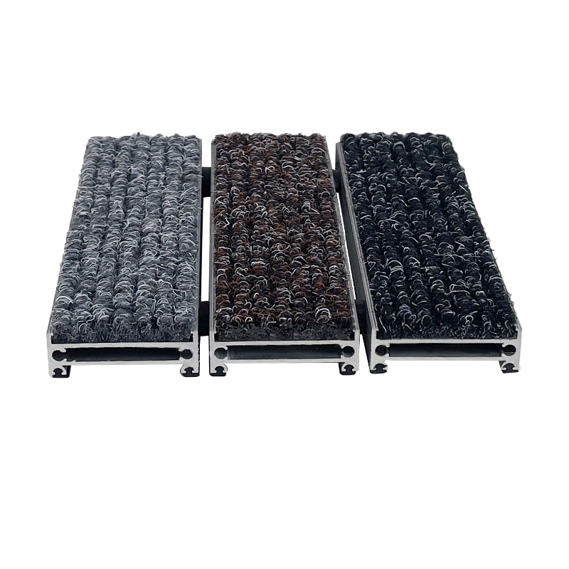 Carborundum Aluminum Carpet Dust Control Recessed Floor Mat for Public Building