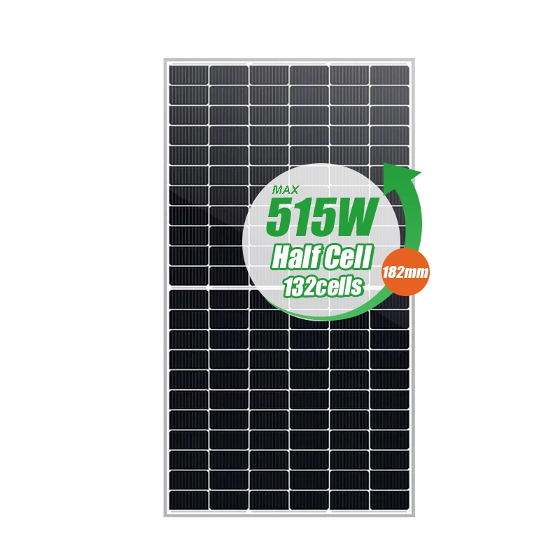 Panneau solaire mono 495 W 500 W 505 W 510W 515 W demi-cellule Pour l'énergie de stockage domestique