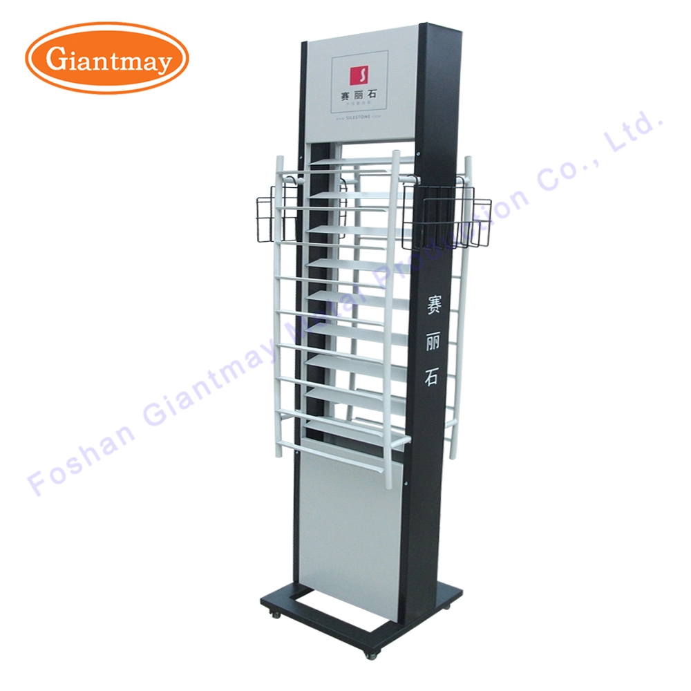 Metal Floor Standing Granite Tile Showroom Exhibition Display Rack