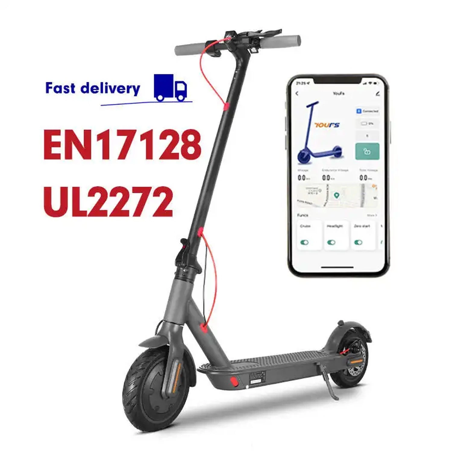 USA Poland Germany Warehouse Drop Ship IP65 8.5inch 350W Wheel Folding Kick Electric Scooter with CE Portable Commuting E-Scooter for Adult