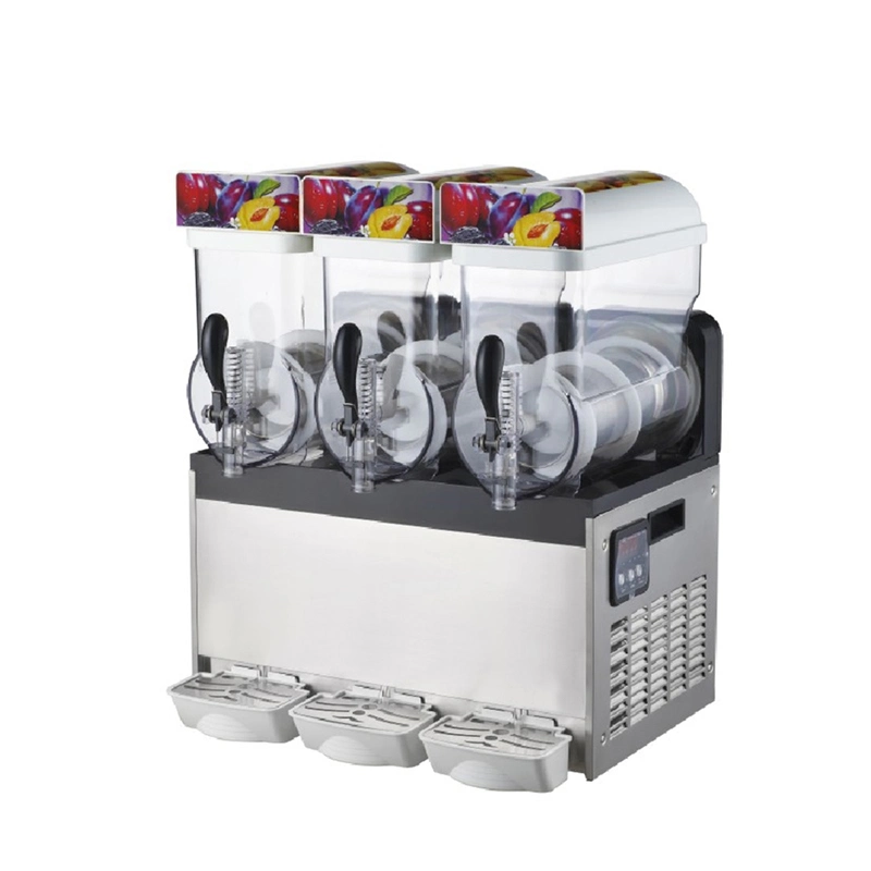 Fábrica Comercial eléctrico Smoothie máquina de bebidas congeladas dos tanques de hielo Máquina de Slush 12L para Snack Bar