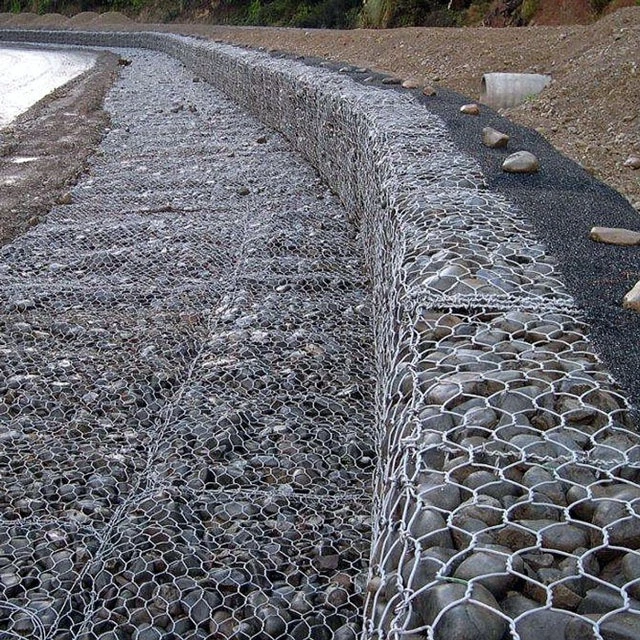 2,5 m de diámetro. Galvanizado a 2X1X1MM, 80x100mm el tamaño del orificio Gabion Box Precio hexagonal