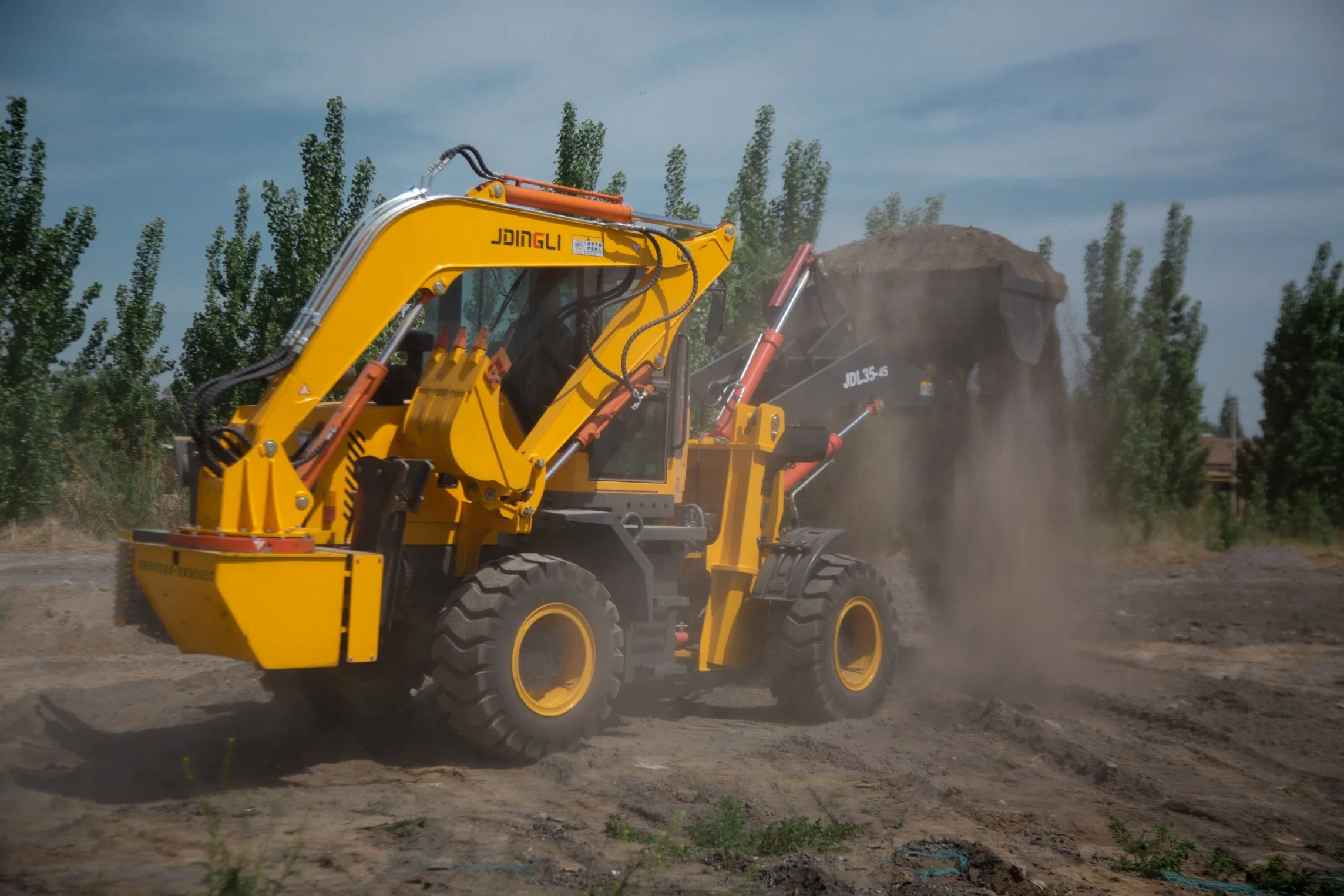 Shanding 3ton Chinese New Backhoe Wheel Loader with Excavator with Good Price