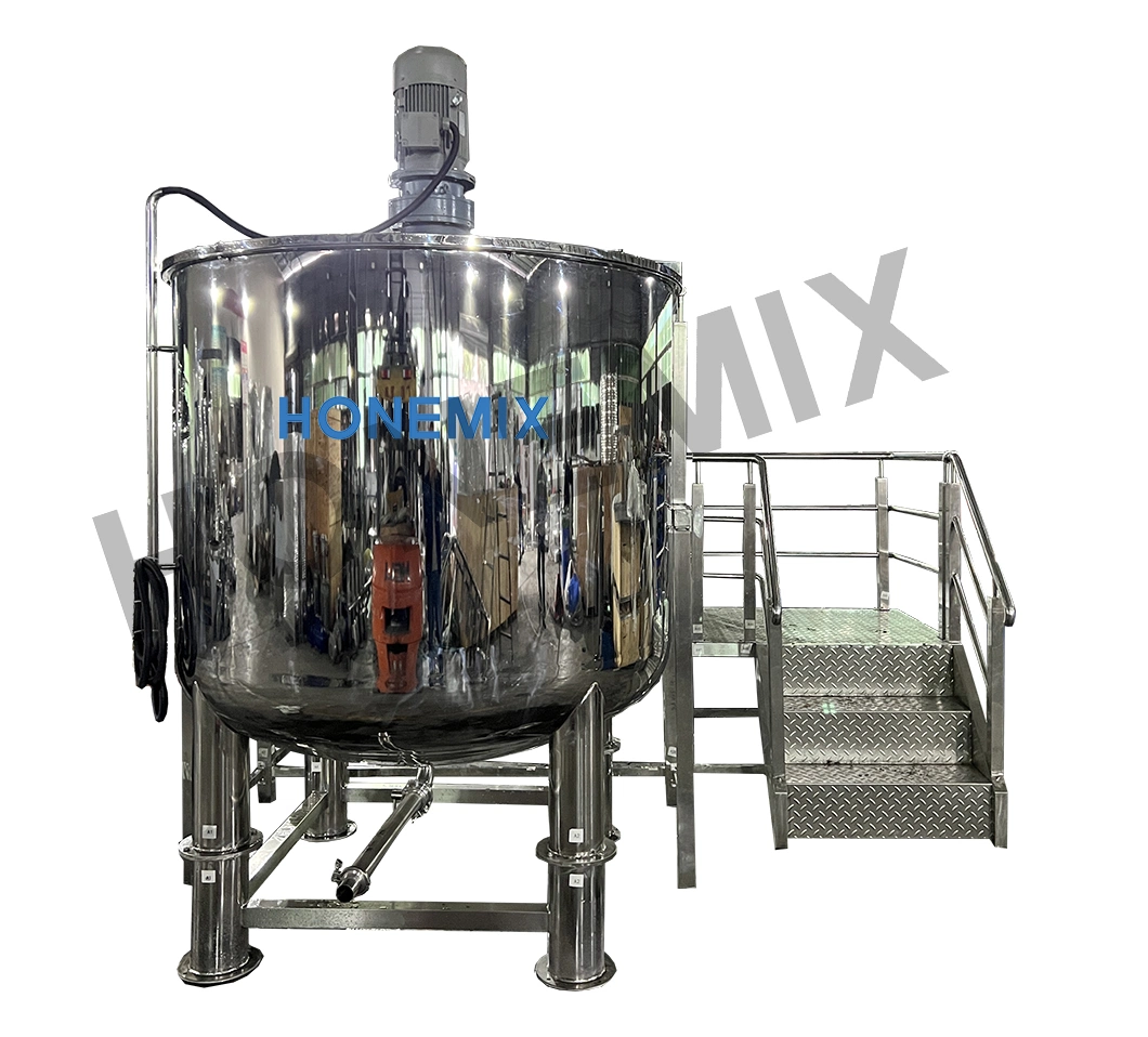 Hone 3000L Simple Function Chemical Liquid Fertilizer Making Machine 0-65rpm Stirrer Liquid Oil Single Layer Mixing Tank