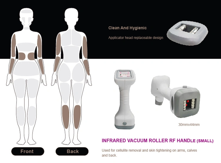 Machine d'amincissement du corps par cavitation RF et aspiration RF avec rouleau d'aspiration / massage Machine de radiofréquence RF