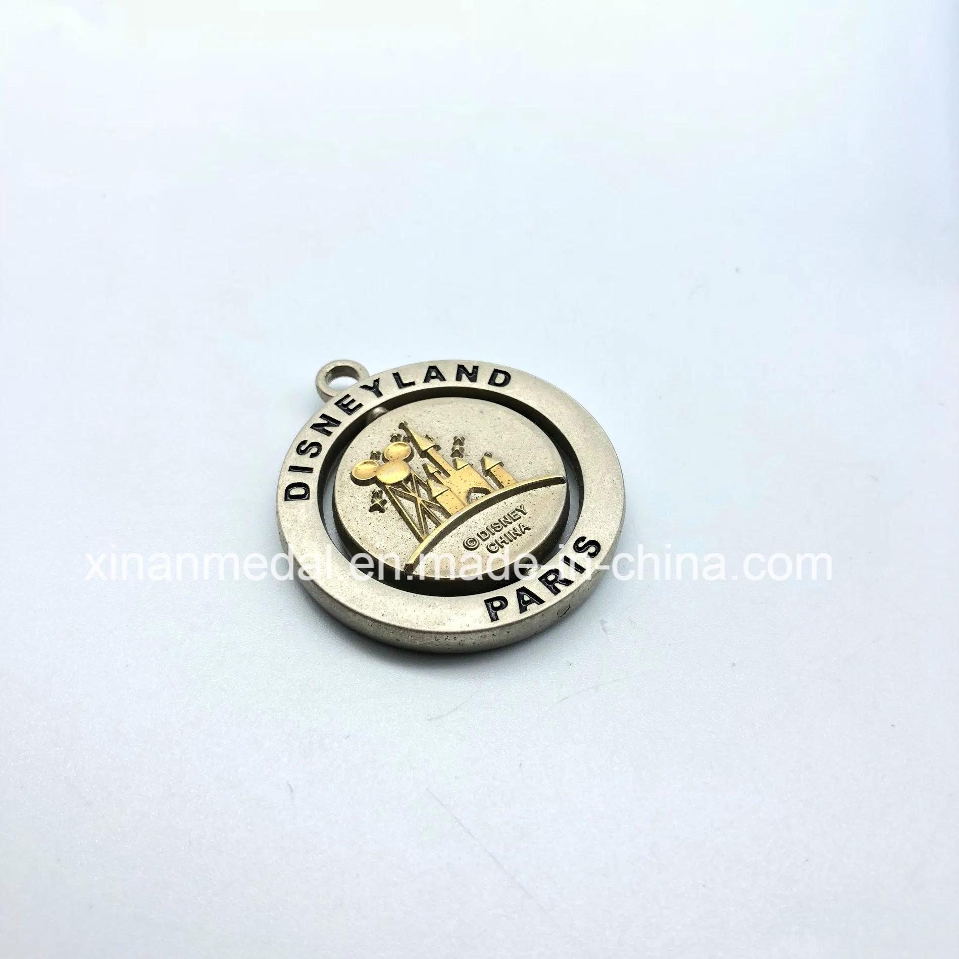 Metal Souvenir Tag Keychain Medal That Can Be Rotated