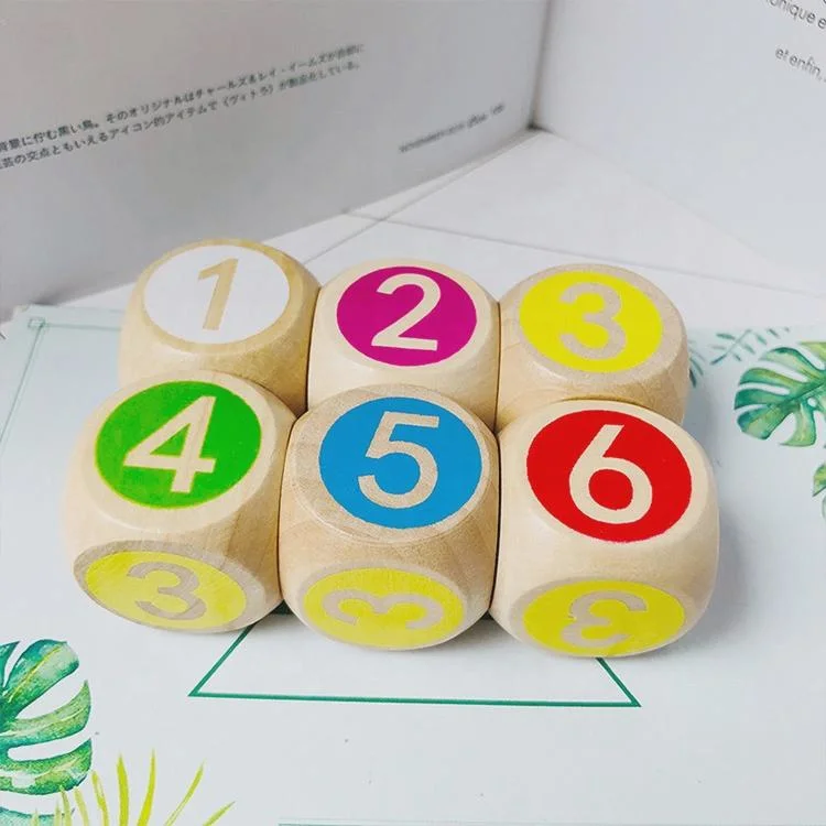 Entertainment Party Family Game Kid Toys Education Engraved Wooden Dice