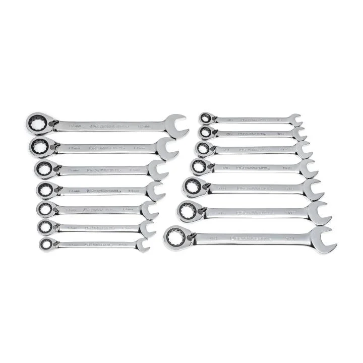 OEM Custom / Standard Gearwrench 5 PC. 12 PT. Ratcheting Combination Wrench Set