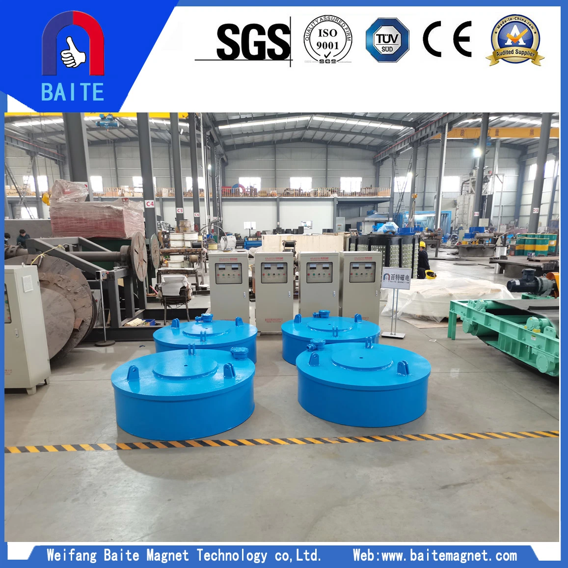 Dry Electromagnetic Ore Separators Suppliers Power Plant Suspended Electric Magnet Separator Industrial Machine