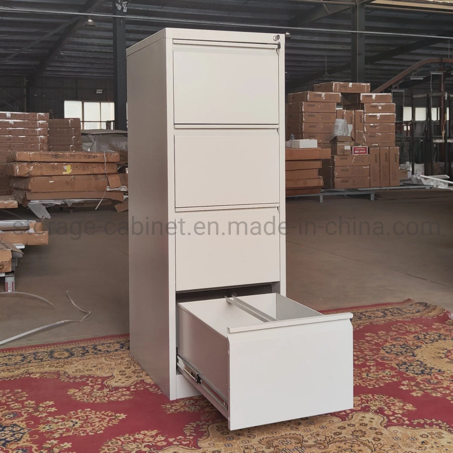 Офисная мебель стол металлической вертикальной подачи лотка 4 Боковой стальной шкаф (светло-серый цвет белый и черный)