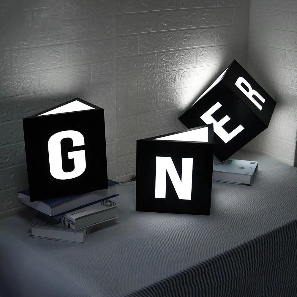 Parte de la barra de Zl rótulos luminosos letras de acrílico de forma personalizada signo Caja de luz LED para decoraciones