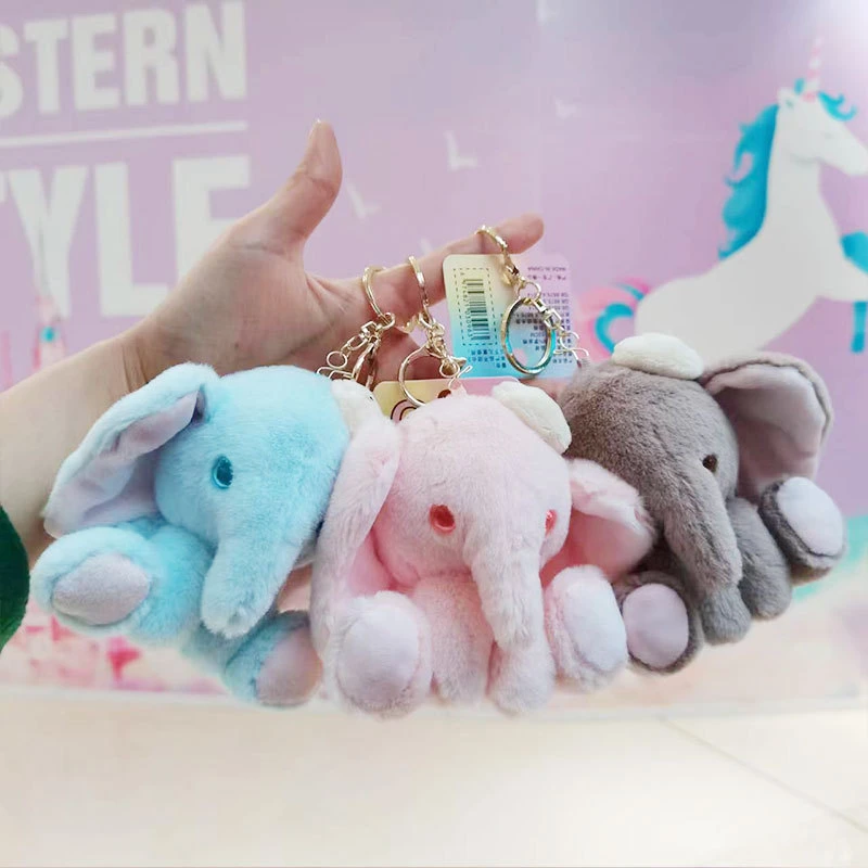 Elephant Keychain Backpack Pendant Cute Doll Small Gift Plush Toy Doll