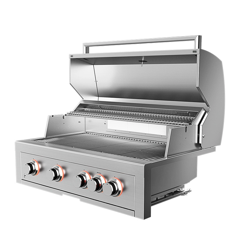 Premium Outdoor Cooking Built-in BBQ Gas Grill with Back Burner