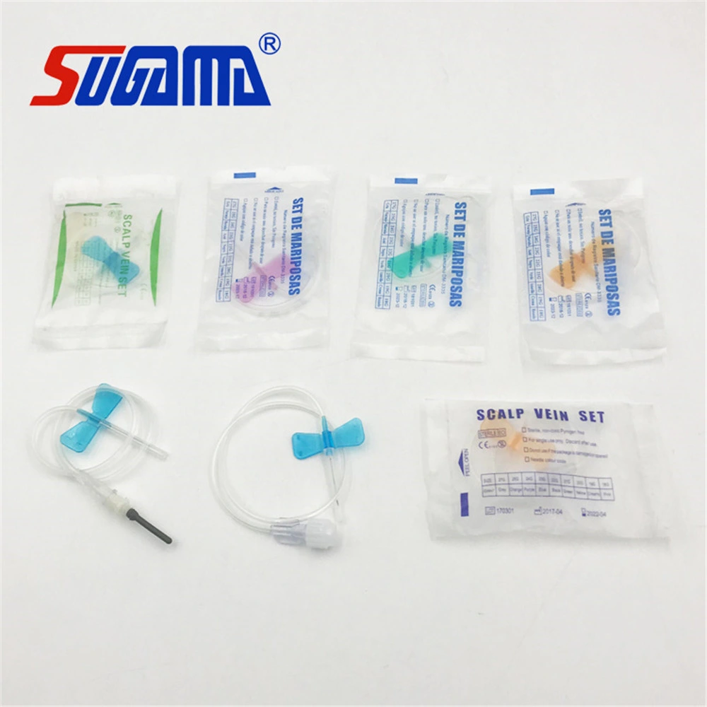 Medical Luer Lock Luer Slip Butterfly Scalp Vein Set with Butterfly Needle