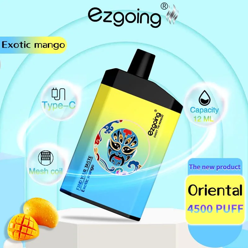 Ezgoing Custom 5000 puffs Plus Bar Electronic e cigarro por grosso E Hookah descartável