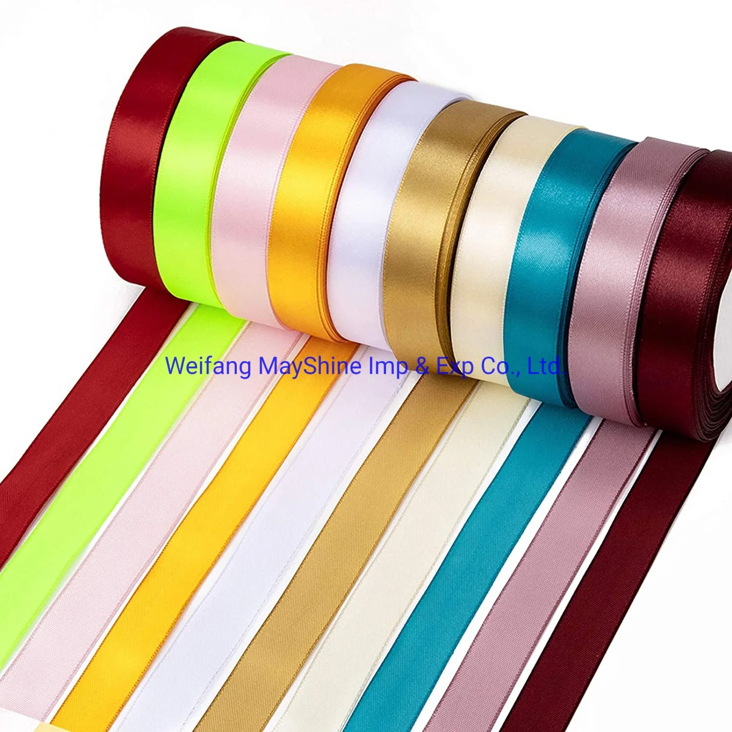 Supply Good Price Single Face 100% Polyester Rainbow Stain Ribbon
