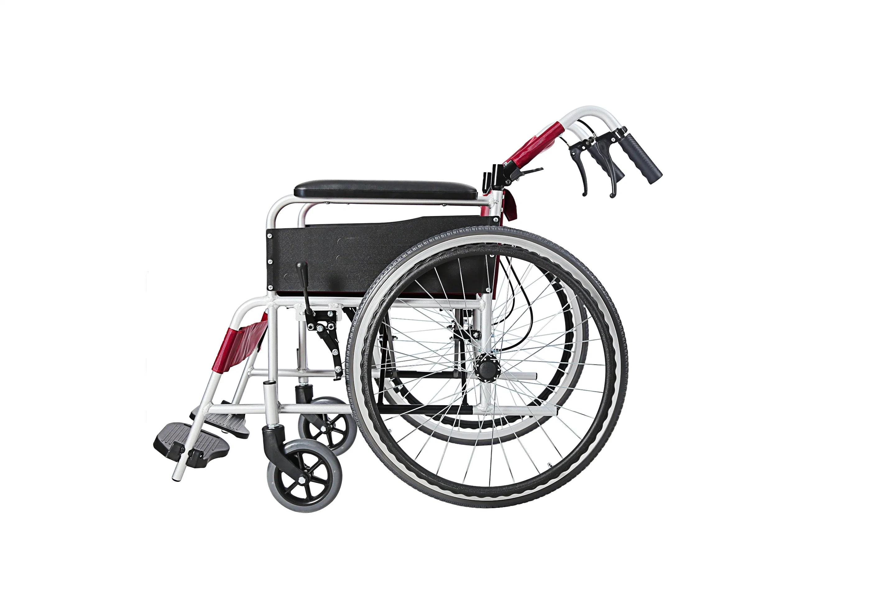 Medical Equipment Double Brake Aluminum Manual Wheelchair