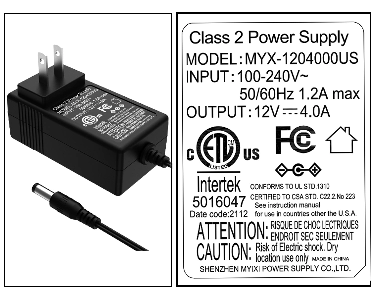 48W Power Suppliers 5V 6V 7V 8V 9V 10V 12V 14V 19V 24V 0.5A 1A 2A 3A 3.75A 3.15A 4A 5A 0.25A 750mA AC DC Adapter Switching Power