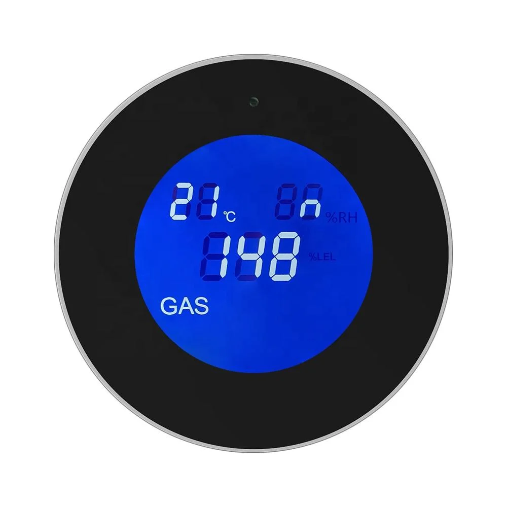 2022 nouvel écran LCD de capteur d'alarme de gaz Smart Tuya WiFi Avec fonction température détecteur de fuite de gaz combustible