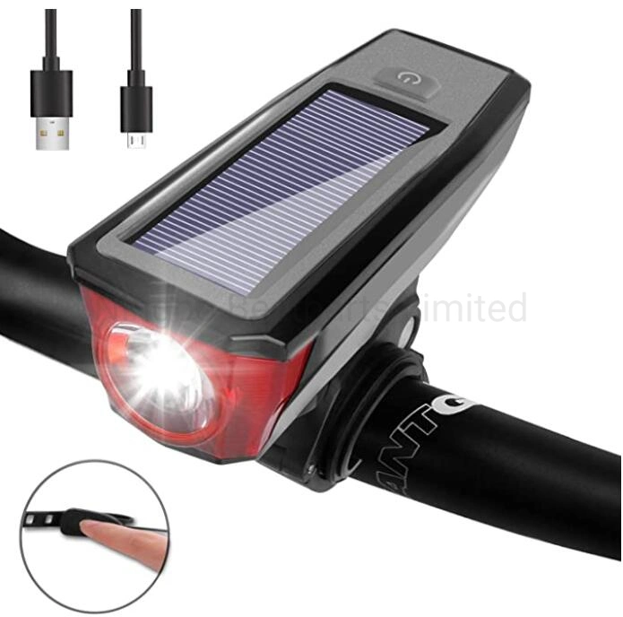 Brilliant-Dragon 1,5 W 100lm batería recargable del Cuerno Bell luz delantera de bicicletas