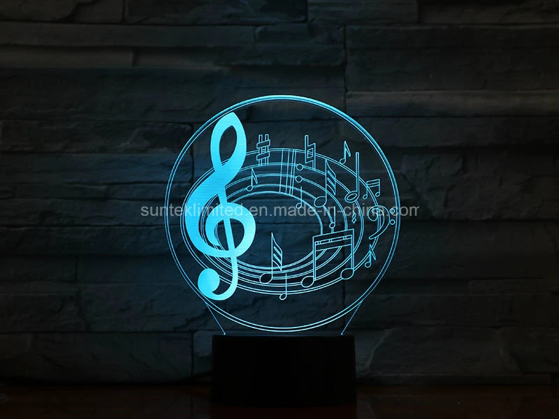 Indoor 3D LED Night Light Warm Light for Living Room