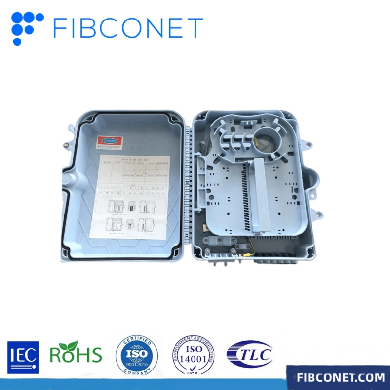 Empalme de Cable FTTH Splitter Caja de distribución de fibra óptica