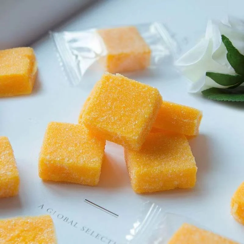 Mango Flavor Square Soft Candy Halal Gummy Candy