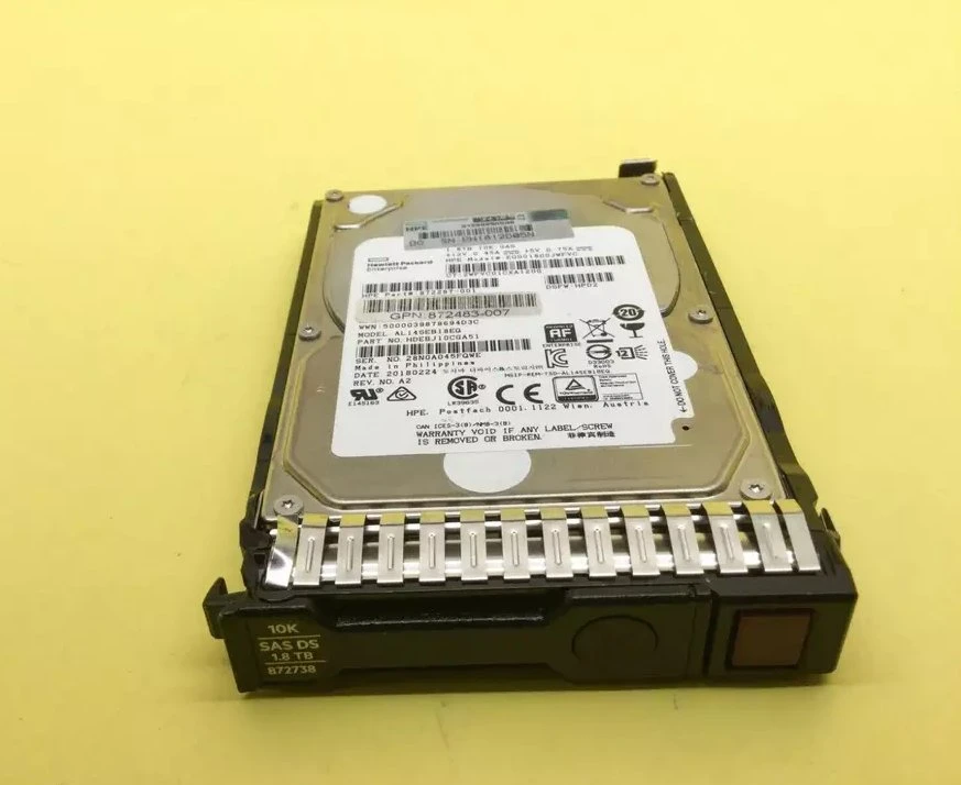 Chinese Suppliers Hpe 1.8tb Sas 10K Sff Sc 512e Ds HDD 12g Enterprise 10 K Sff (2.5 In) HDD