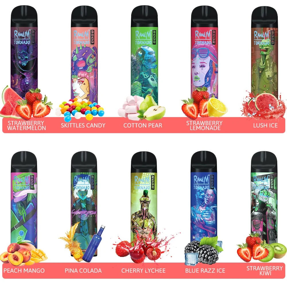 20 Colors R and M Rechargeable Battery Pod Device Randm Tornado 8000 Disposable/Chargeable Vape