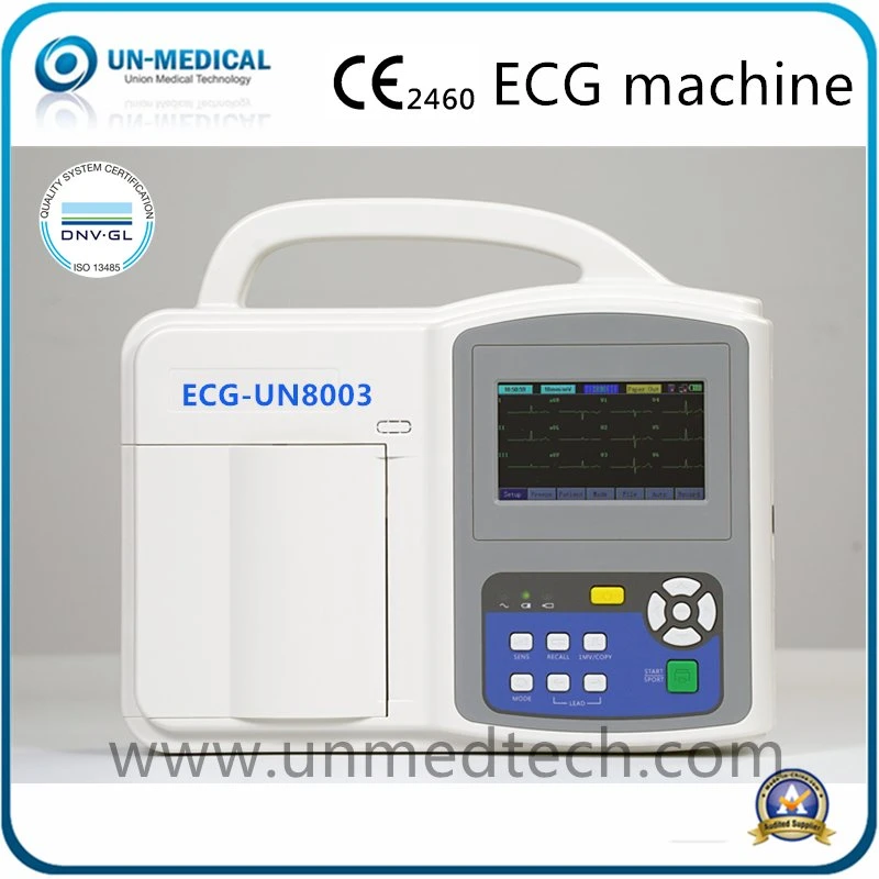 Un8003 Portable Digital Hospital 12 Leads Touch Screen EKG ECG Machine